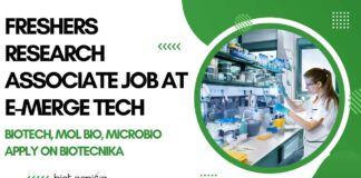 Freshers Biotech Jobs Chennai