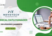 Novotech Clinical Data Manager Job for B.Sc Lifescience - Apply!