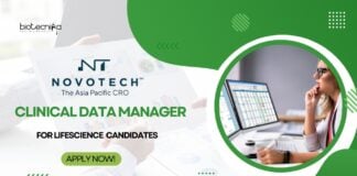 Novotech Clinical Data Manager Job for B.Sc Lifescience - Apply!