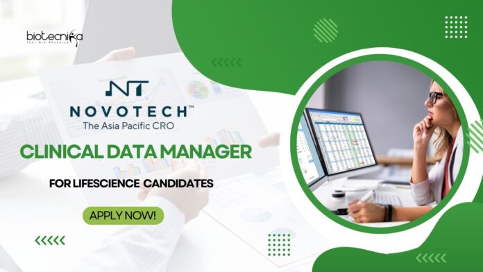 Novotech Clinical Data Manager Job for B.Sc Lifescience - Apply!