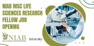 NIAB MSc Life Sciences SRF Job Opening