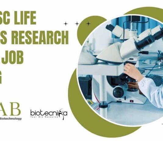 NIAB MSc Life Sciences SRF Job Opening