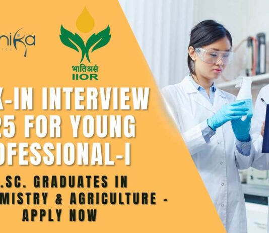 ICAR-IIOR Hiring Young Professional-I Walk-in on 13 May