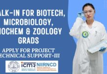 ICMR-NIIRNCD Biotechnology Project Job Openings – Attend Walk-In ICMR-NIIRNCD Hiring Project Technical Support-III Job 2025
