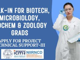 ICMR-NIIRNCD Hiring Project Technical Support-III Job 2025