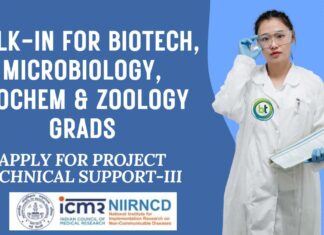 ICMR-NIIRNCD Hiring Project Technical Support-III Job 2025