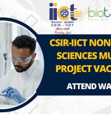 CSIR-IICT Non-NET Life Sciences Project Vacancies