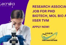 IISER TVM PhD Research Job For Biochem