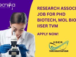 IISER TVM PhD Research Job For Biochem