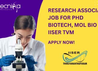 IISER TVM PhD Research Job For Biochem