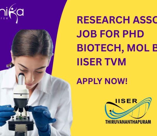 IISER TVM PhD Research Job For Biochem