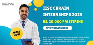 IISc CBRAIN Internships 2025