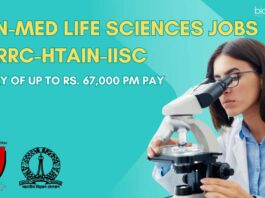 Non-Med Life Sciences Jobs at RRC-HTAIn-IISc