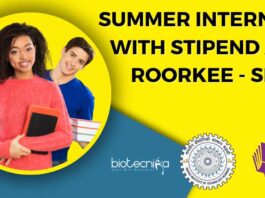 IIT Roorkee SPARK 2025 - Summer Internship With Stipend