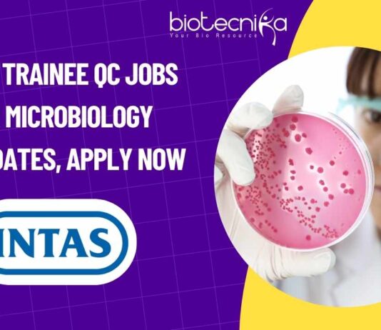 Intas Trainee QC Jobs