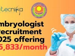 JIPMER Embryologist Job 2025 ₹85,833 Salary Apply Now