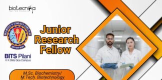 JRF Opening at BITS Pilani, Goa – M.Sc. Biochemistry/ M.Tech. Biotechnology Candidates Apply Now!
