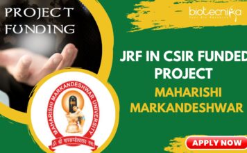 JRF in CSIR Funded Project