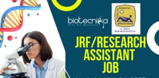 JRFResearch Assistant Job at SJRI Apply by May 24, 2025