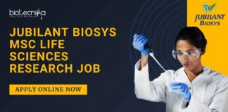 Jubilant Biosys Life Sciences Jobs