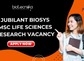 Jubilant Biosys MSc Life Sciences Research Vacancy – Apply Online Jubilant Biosys MSc Life Sciences Research Vacancy