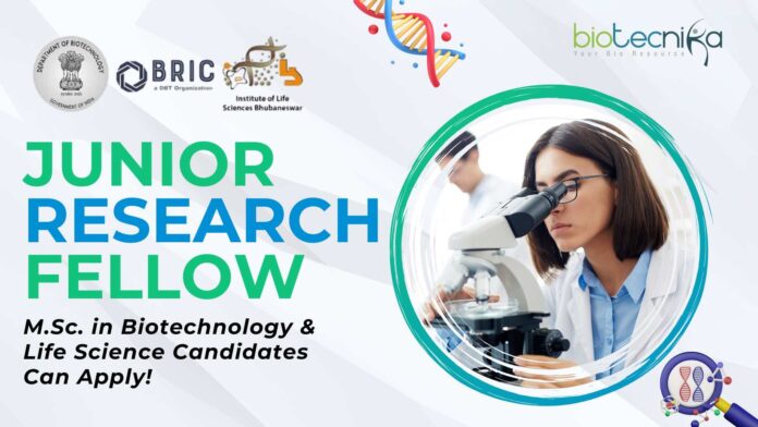 Junior Research Fellow at ILS Bhubaneswar Apply by June 5