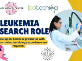 Leukemia Research Role at Tata Medical Center Kolkata