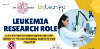 Leukemia Research Role at Tata Medical Center Kolkata
