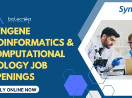 Syngene Bioinformatics Jobs