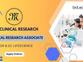 B.Sc Lifescience Job as CRA at MS Clinical Research - Apply!