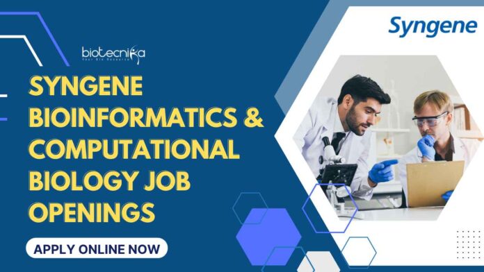 Syngene Bioinformatics Jobs