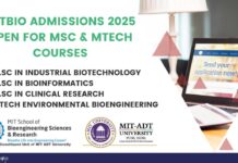 MITBIO Admissions 2025 Open