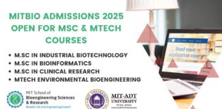 MITBIO Admissions 2025 Open