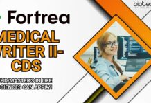 Medical Writer II-CDS at Fortrea, PhDMaster's in Life Sciences can apply!