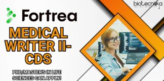 Medical Writer II-CDS at Fortrea, PhDMaster's in Life Sciences can apply!