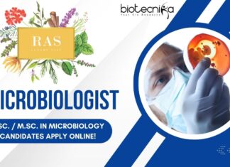Microbiologist at RAS Luxury Skincare, B.Sc. / M.Sc. in Microbiology candidates apply online! Microbiologist at RAS Luxury Skincare, B.Sc. M.Sc. in Microbiology candidates apply online!