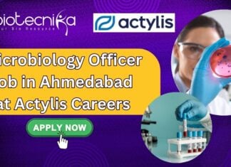 Microbiology Officer Job in Ahmedabad at Actylis Careers