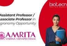 Assistant Professor / Associate Professor in Agronomy Opportunity