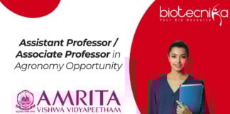 Assistant Professor / Associate Professor in Agronomy Opportunity