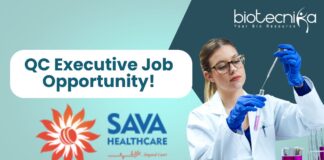 QC Executive Job Opportunity!