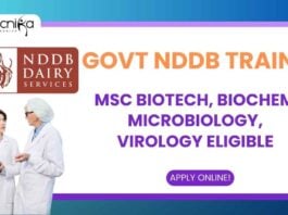  NDDB Trainee Jobs For MSc Biotech