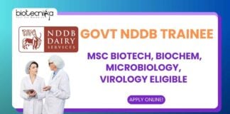  NDDB Trainee Jobs For MSc Biotech