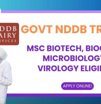  NDDB Trainee Jobs For MSc Biotech