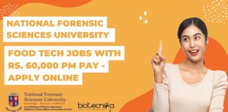 NFSU Food Technology Jobs