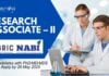 NIAB Hiring Research Associate – II | Candidates with PhD/MD/MDS Apply by 26 May 2025