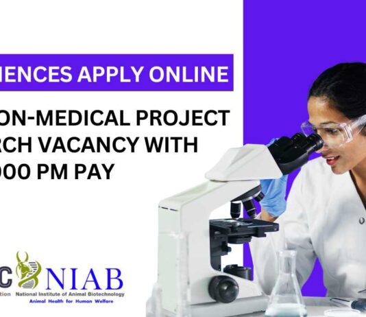 NIAB Non-Medical Project Research Vacancy