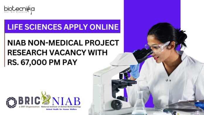NIAB Non-Medical Project Research Vacancy