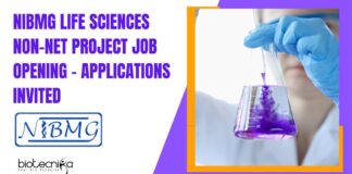 NIBMG Life Sciences Non-NET Project Job Opening