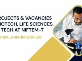 NIFTEM Project Jobs Food Technology
