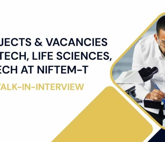 NIFTEM Project Jobs Food Technology
